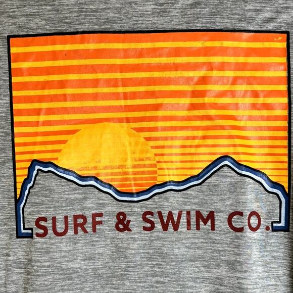 Surf & Swim Swim Tee UPF 50 Gray Beach Pool Vacation NEW XL - Picture 6 of 6